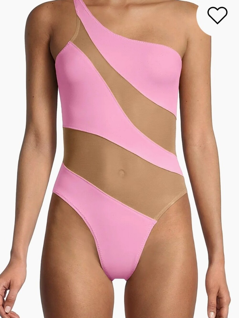 Norma Kamali Mio Mesh Cut-Out One-Piece Swimsuit Large